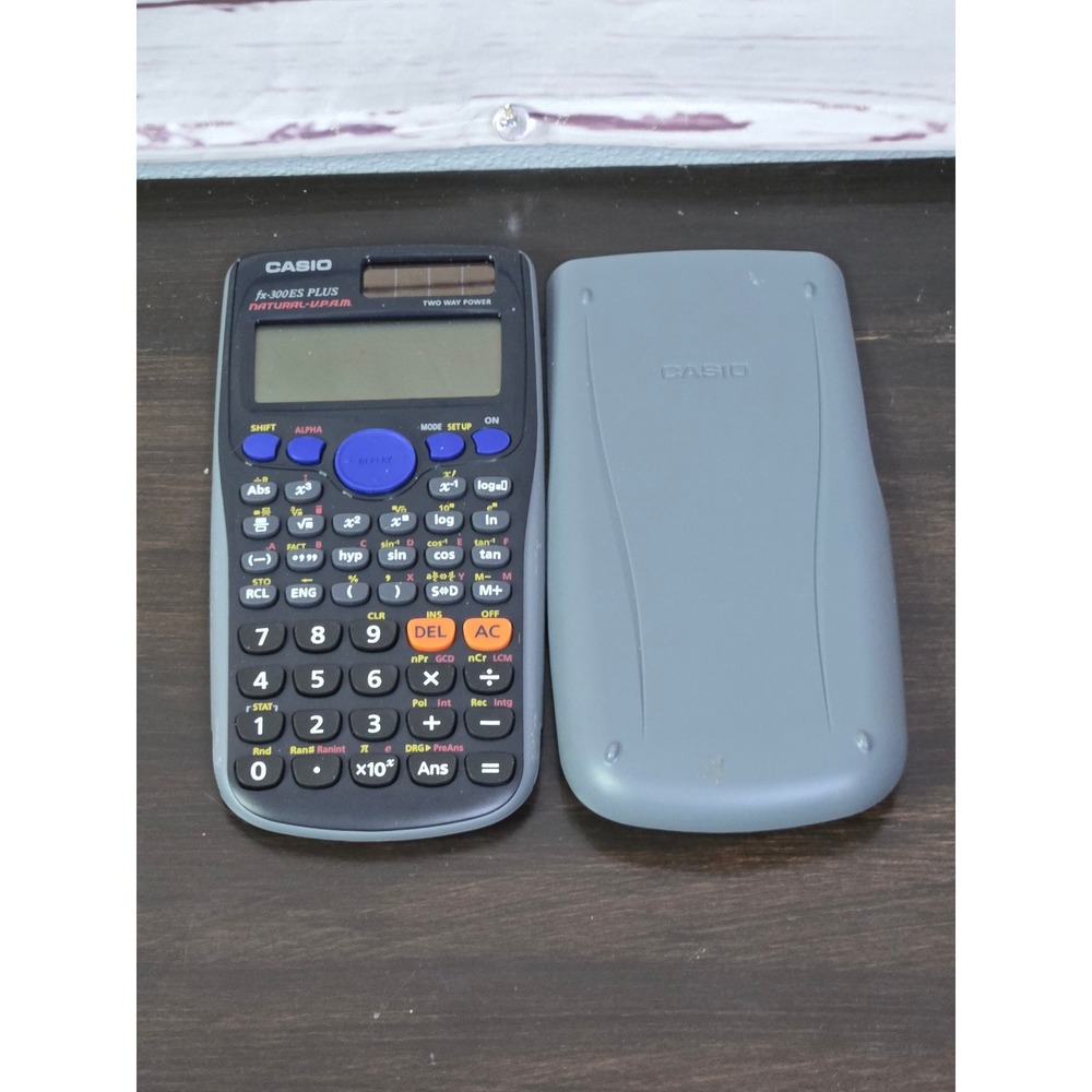 Casio fx-300ES PLUS Scientific Calculator‎ Natural VPAM Solar Battery Black Gray